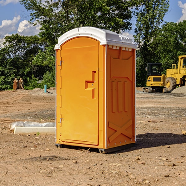 how often are the portable toilets cleaned and serviced during a rental period in Becker County MN